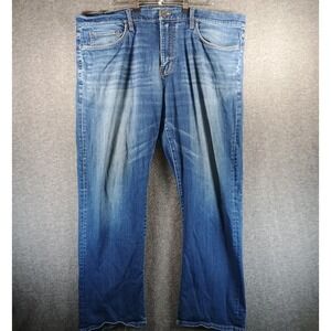 Joseph Abboud Classic Fit Jeans Mens 42X30 Dark Wash Blue Denim Pockets‎ Patch